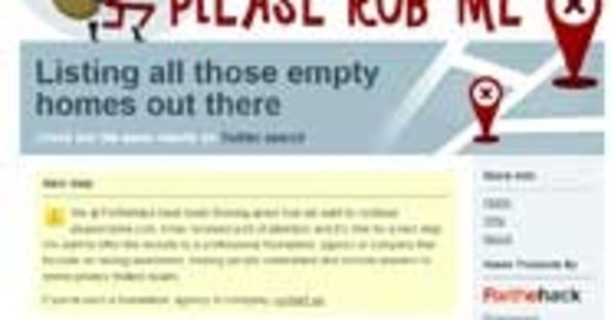 Please Rob Me | Humo: The Wild Site