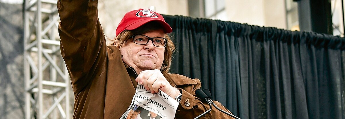 Michael Moore verklaart de oorlog aan Donald Trump. 'Ik wil geen bodyguards meer. Als ik moet sterven, dan is dat maar zo: ik heb een mooi leven gehad'
