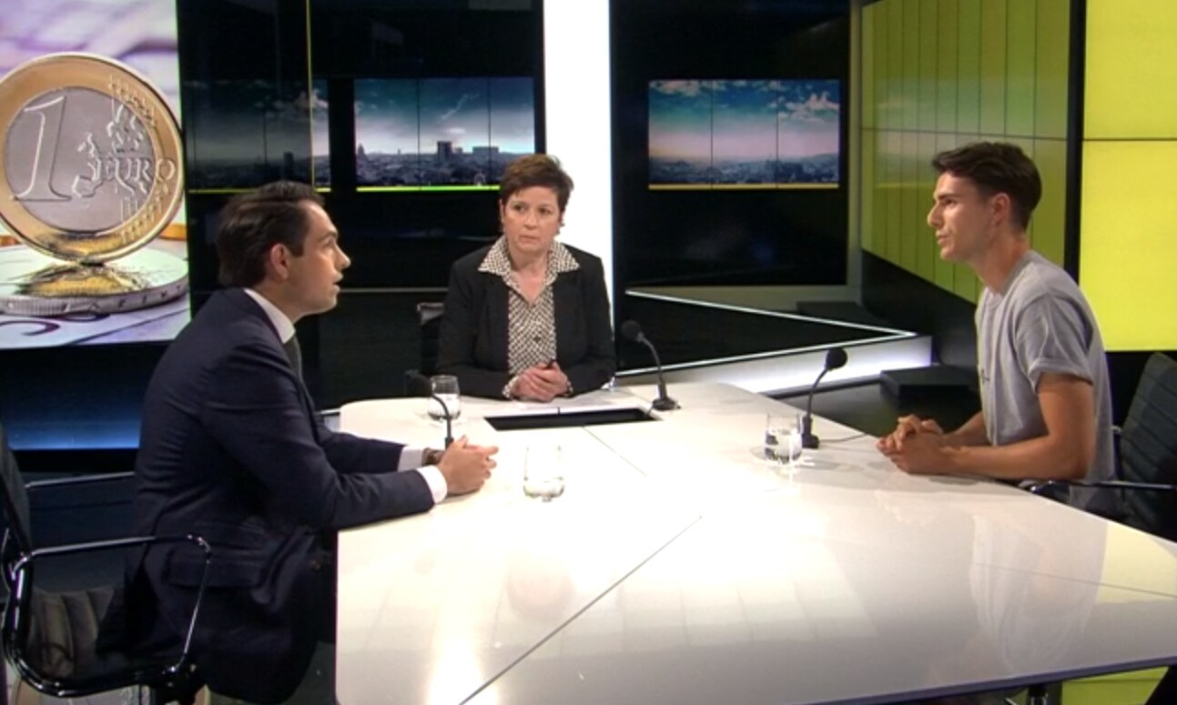 Terugkijktip: Conner Rousseau (SP.A) in debat met Tom Van Grieken ...