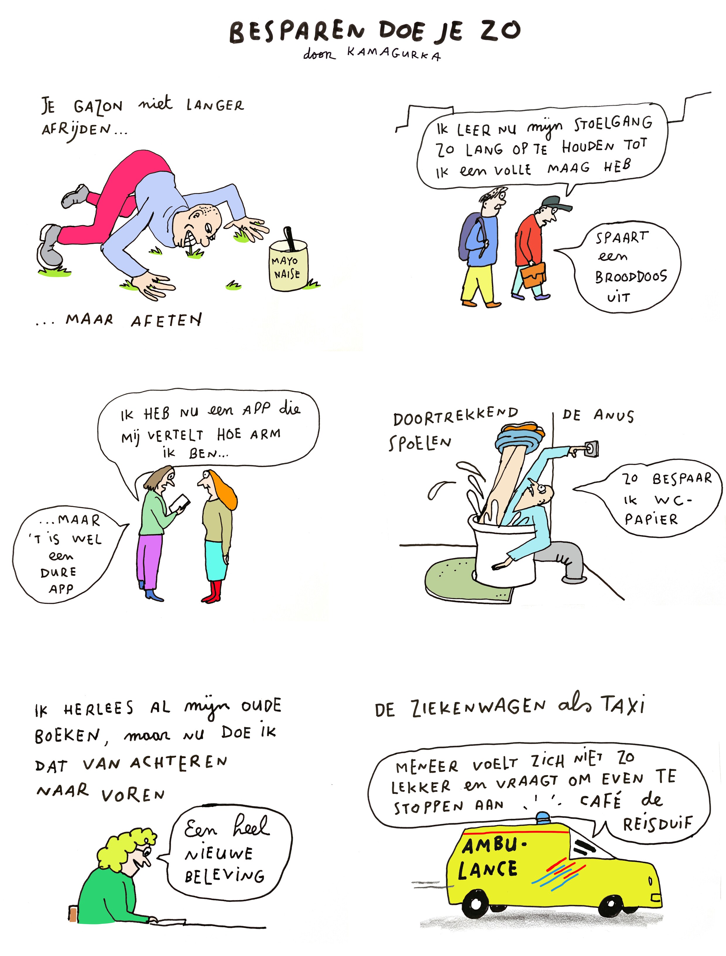 Zes besparingstips van Kamagurka ‘Ik heb een app die vertelt hoe arm ik ben, maar het is wel