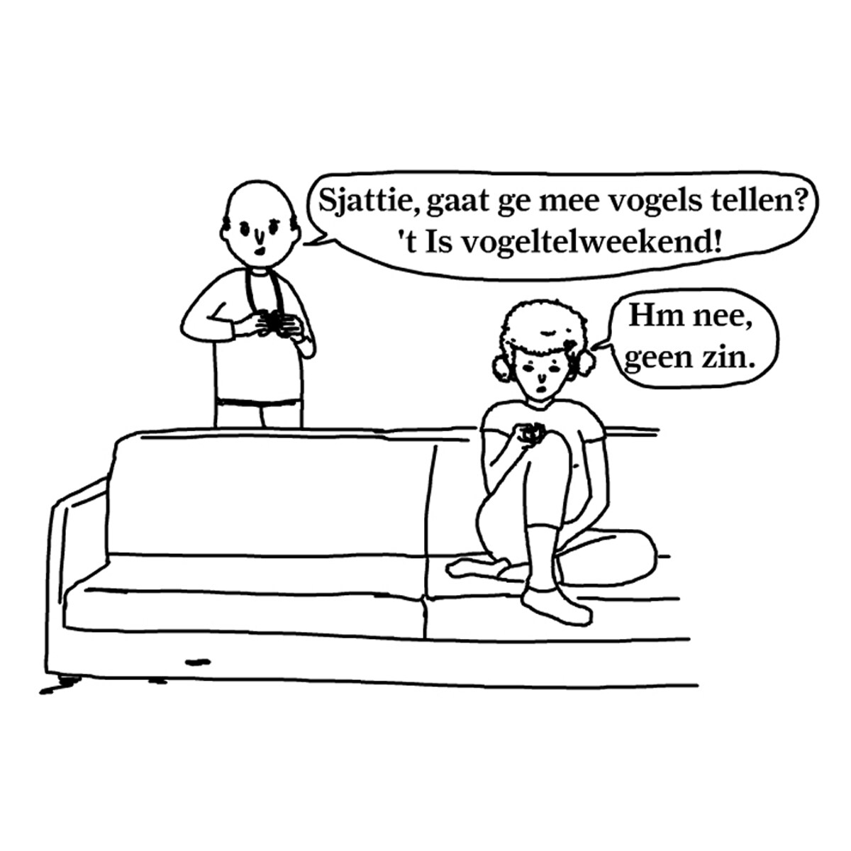 Sociaal Incapabele Michiel doet mee aan het vogeltelweekend | Humo: The ...